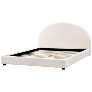 Beliani Bett mit Lattenrost aus Bouclé Retro VAUCLUSE  