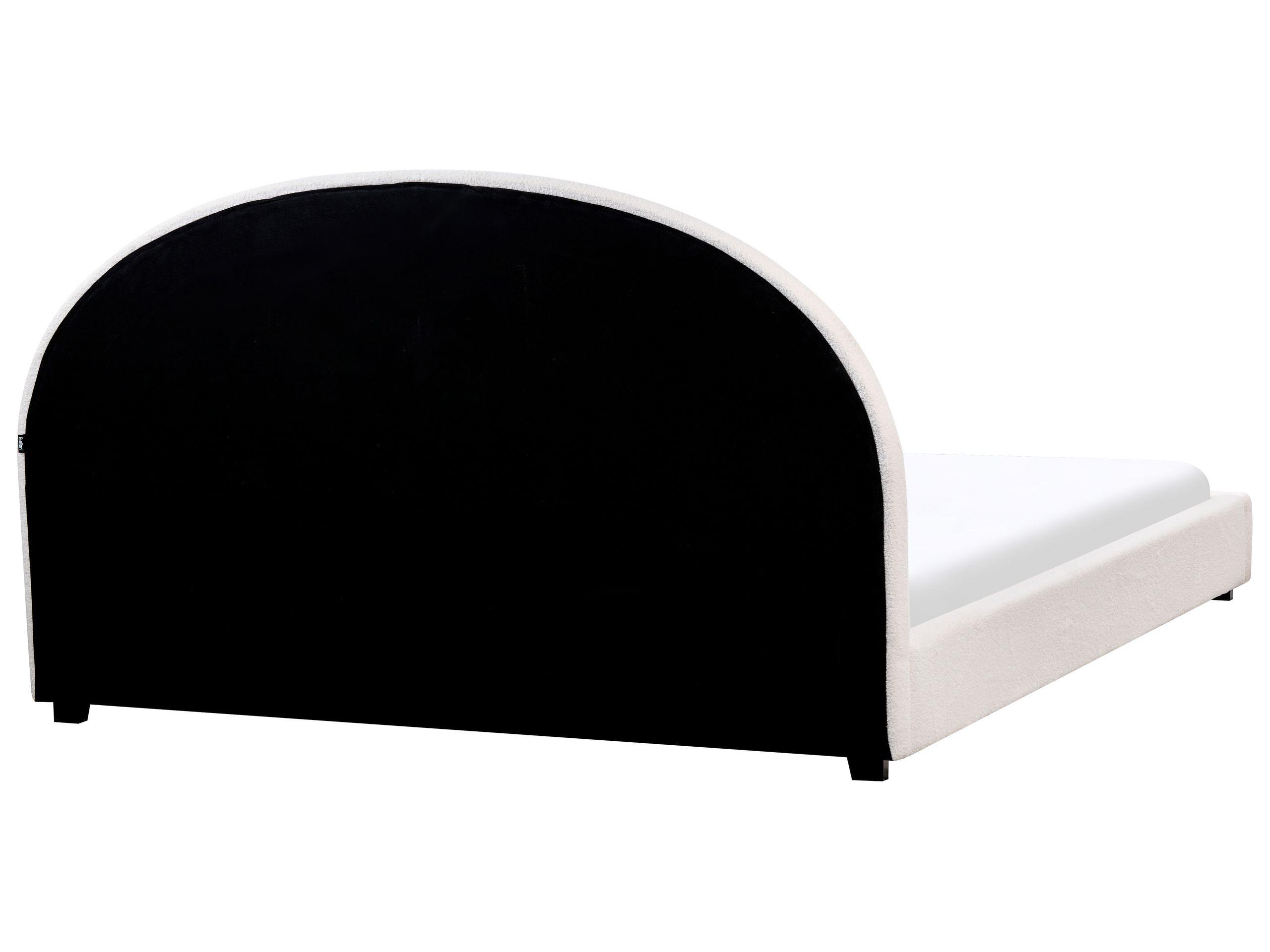 Beliani Bett mit Lattenrost aus Bouclé Retro VAUCLUSE  