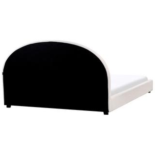 Beliani Bett mit Lattenrost aus Bouclé Retro VAUCLUSE  