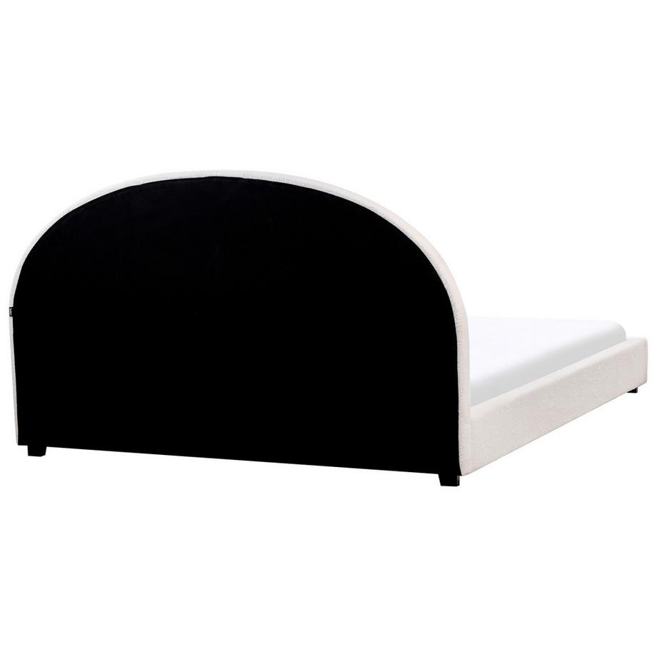 Beliani Lit avec sommier en Bouclé  VAUCLUSE  