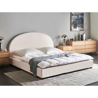 Beliani Bett mit Lattenrost aus Bouclé Retro VAUCLUSE  