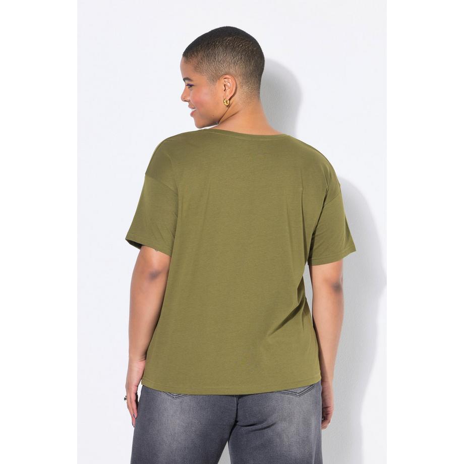 Studio Untold Oversized Glitter-Eye Halbarm T-Shirt  