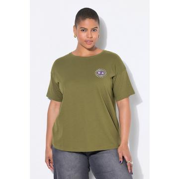 T-shirt oversize. Manches courtes. Motif œil scintillant