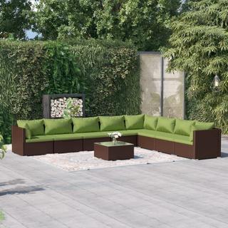 VidaXL set salotto da giardino Polirattan  