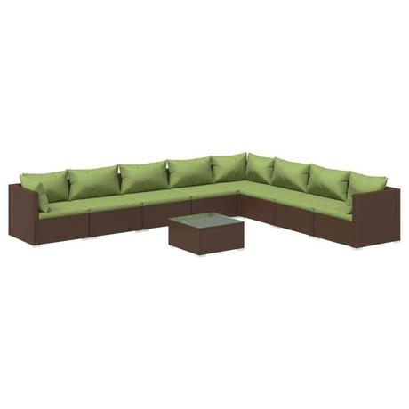 VidaXL set salotto da giardino Polirattan  