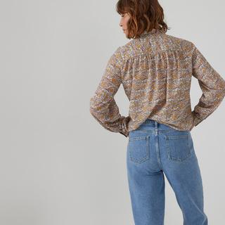 La Redoute Collections  Langärmelige Bluse mit gerüschtem Stehkragen 
