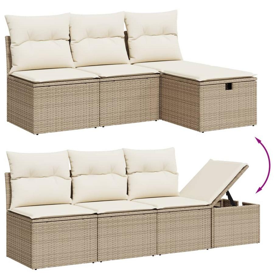 VidaXL Ensemble de canapés de jardin rotin synthétique  