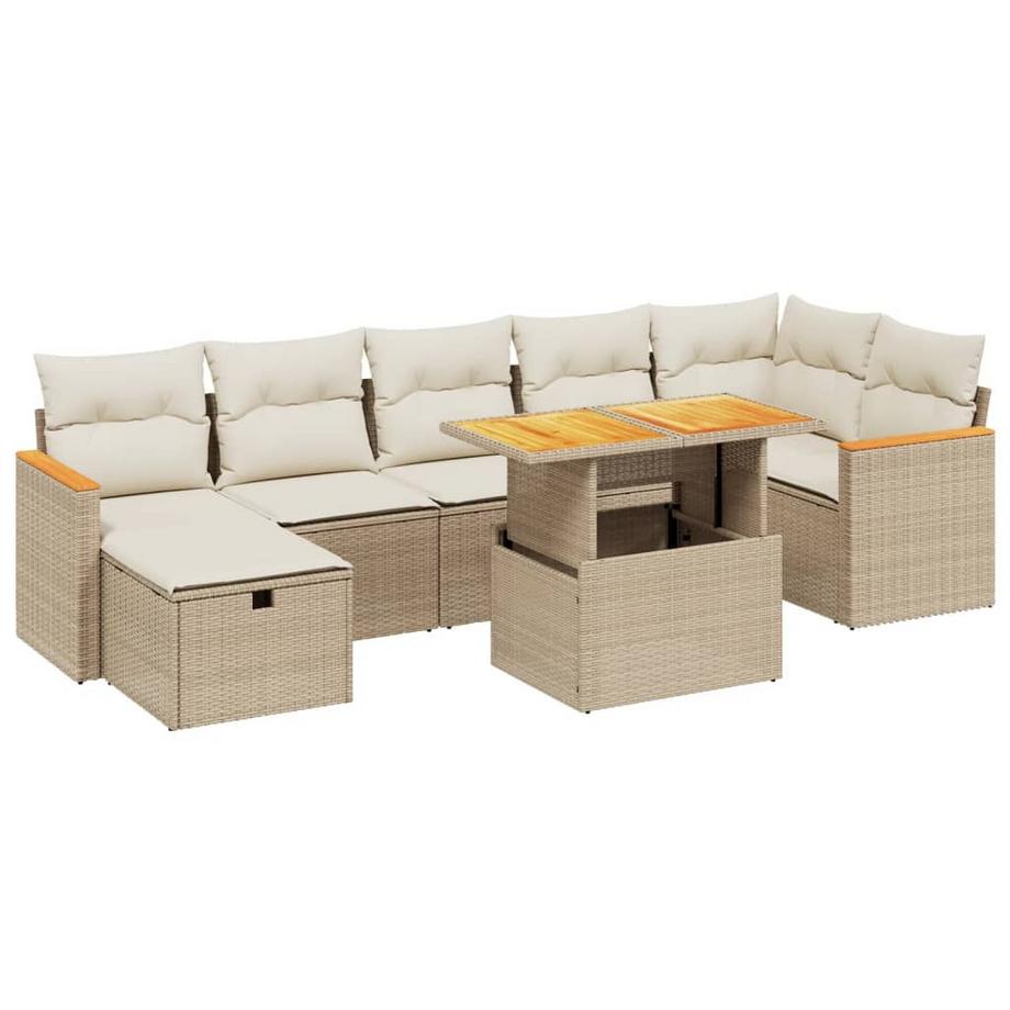 Ensemble de canapés de jardin rotin synthétique