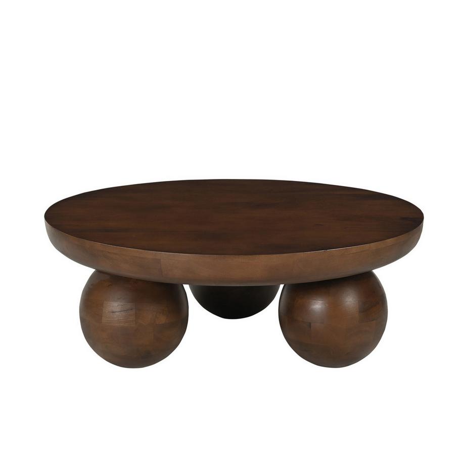 Tavolino Arcos marrone rotondo 90