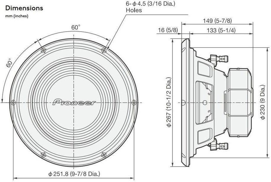 Pioneer  Subwoofer TS-A250D4 