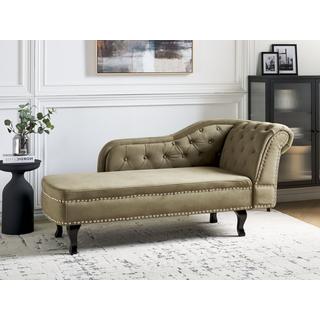 Beliani Chaise longue versione destra en Velluto Classico NIMES  