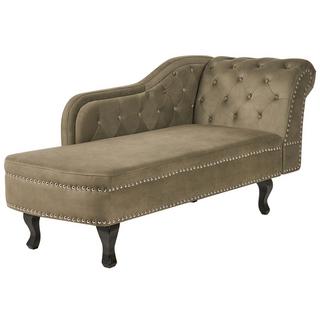 Beliani Chaise longue versione destra en Velluto Classico NIMES  