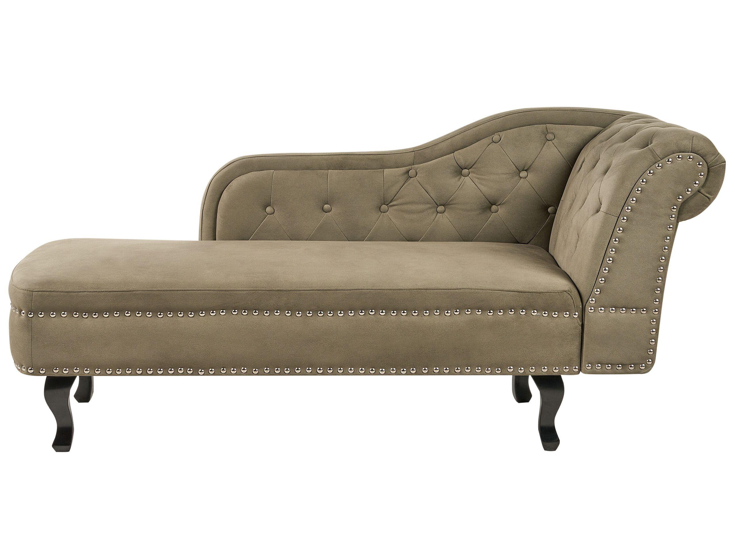 Beliani Chaise longue versione destra en Velluto Classico NIMES  