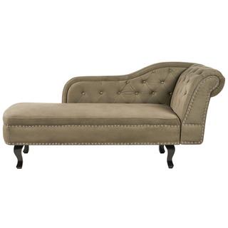 Beliani Chaise longue versione destra en Velluto Classico NIMES  