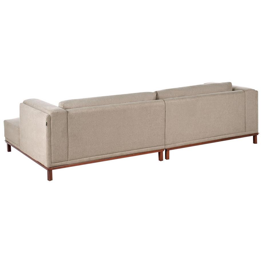 Beliani Divano angolare en Tessuto Classico VENG  