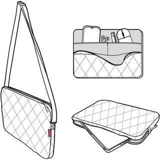reisenthel  Notebooktasche Notebook sleeve Rhombus Light Grey, 13.5 " 