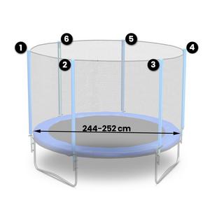 B2X Äußeres Schutznetz für Trampolin 252 cm 8 ft Neo-Sport  