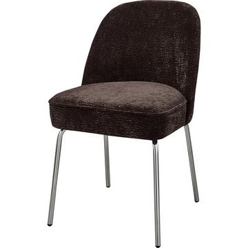 Chaise de salle à manger Vogue 3D chenille marron foncé