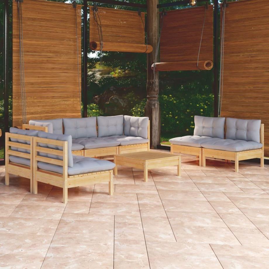 VidaXL Salon de jardin bois de pin  