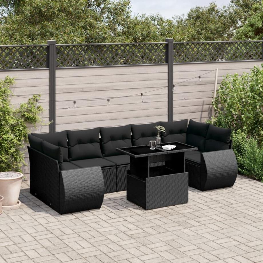 VidaXL Ensemble de canapés de jardin rotin synthétique  