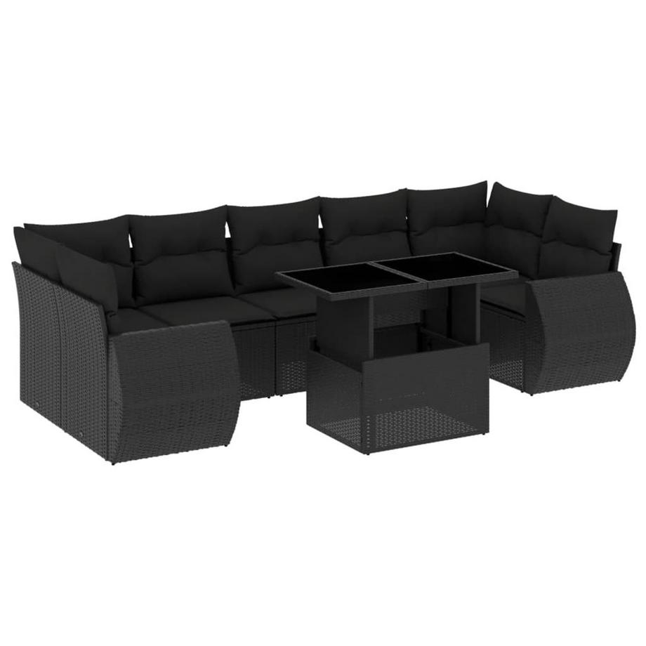 Ensemble de canapés de jardin rotin synthétique