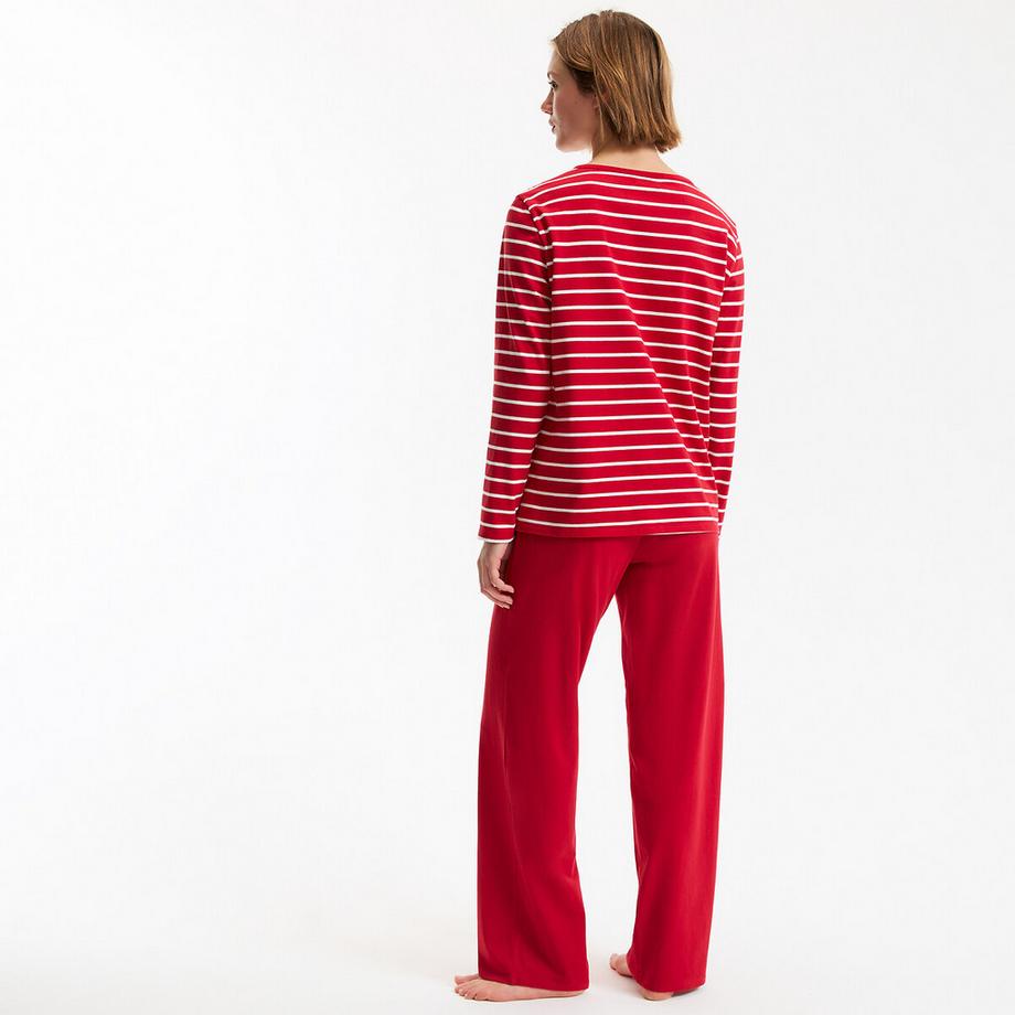 La Redoute Collections Pyjama aus Baumwoll Jersey  