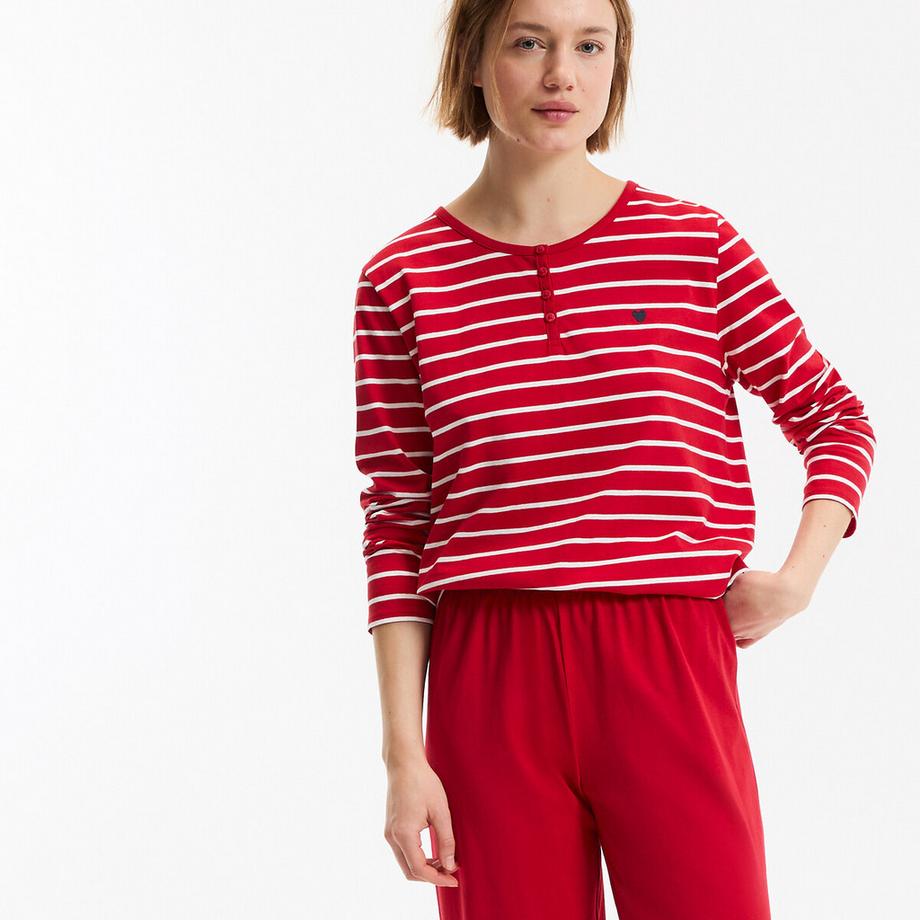 La Redoute Collections Pyjama aus Baumwoll Jersey  