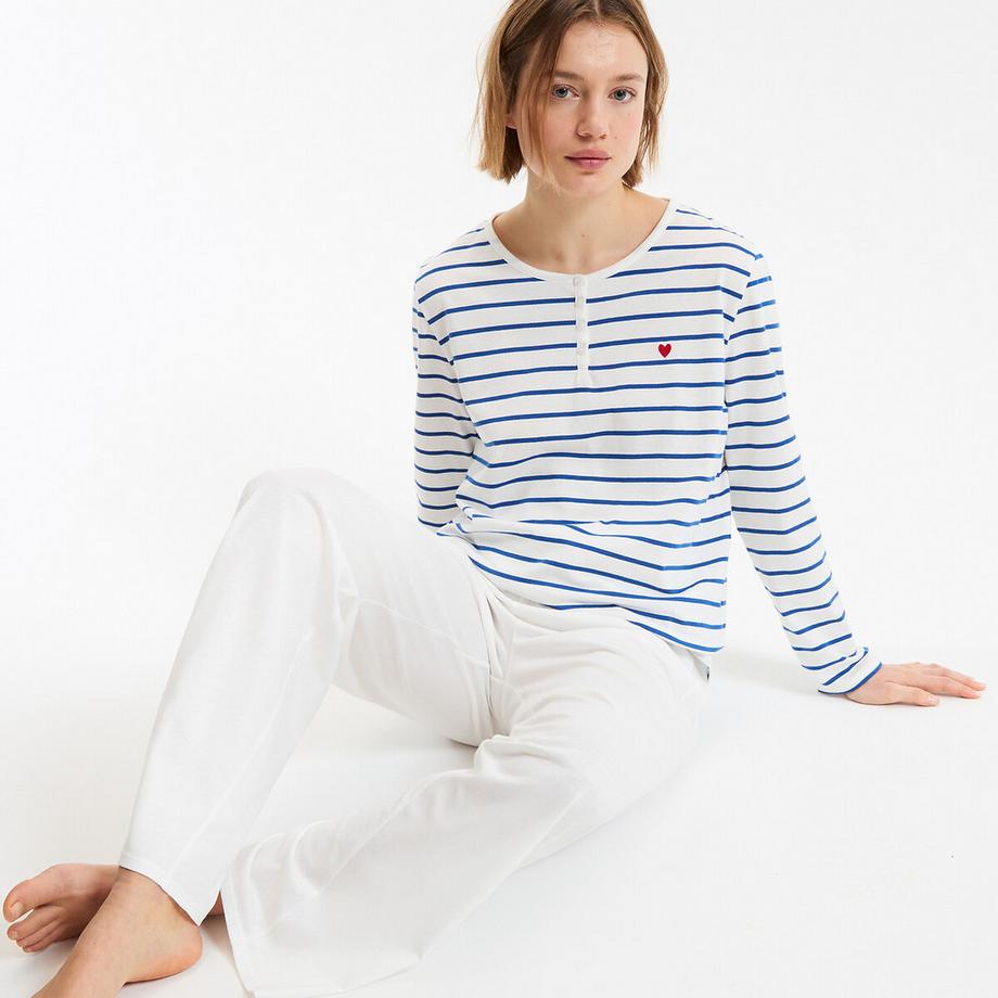 La Redoute Collections Pyjama aus Baumwoll Jersey  