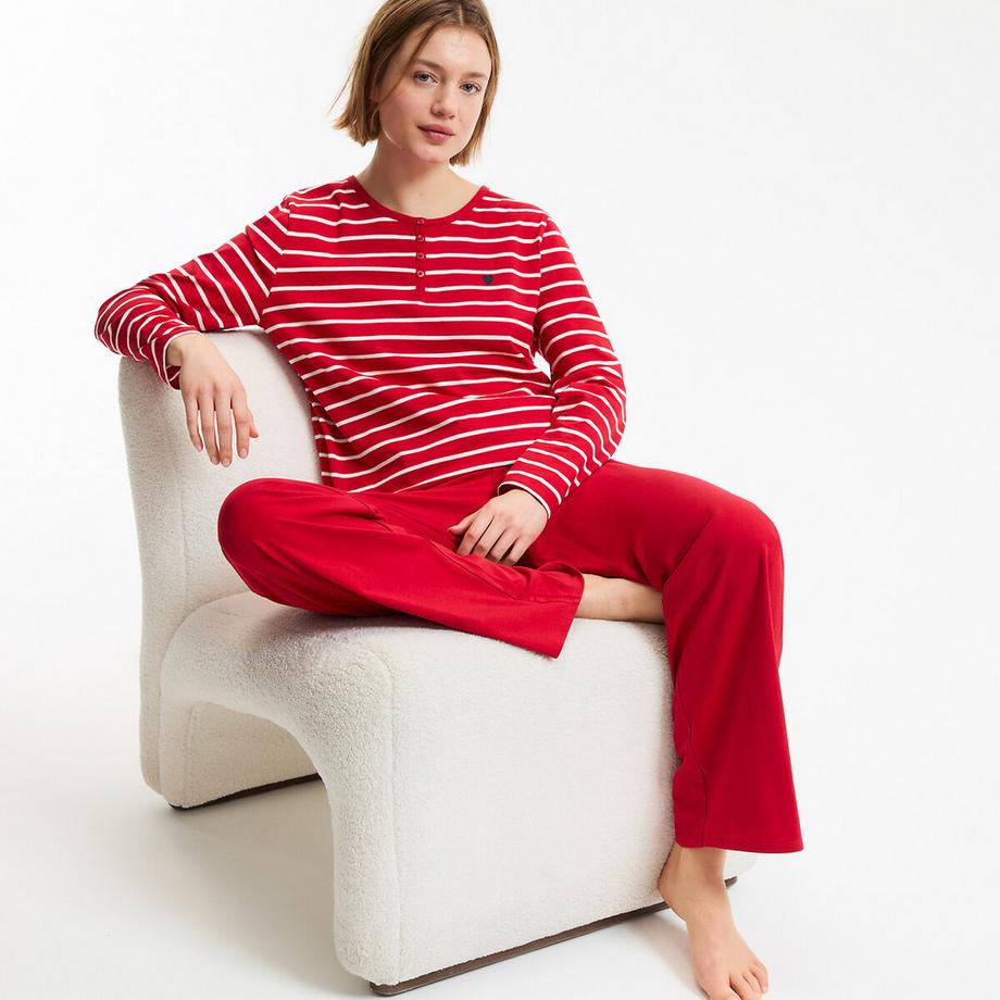 Pyjama aus Baumwoll-Jersey