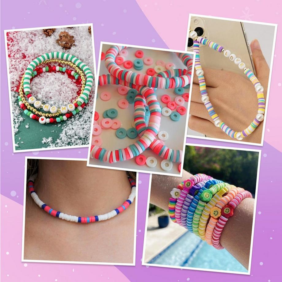 Activity-board  Jeu de perles pour bracelets à faire soi-même, avec perles pour lettres 