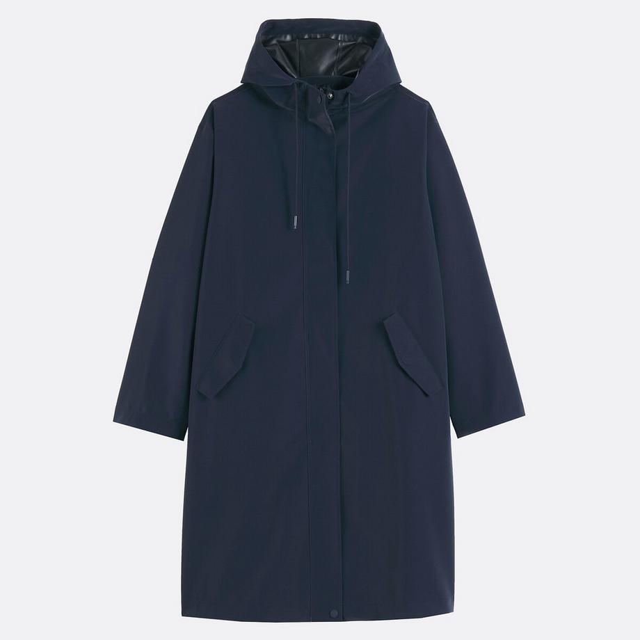 La Redoute Collections Impermeabile con cappuccio a metà coscia  