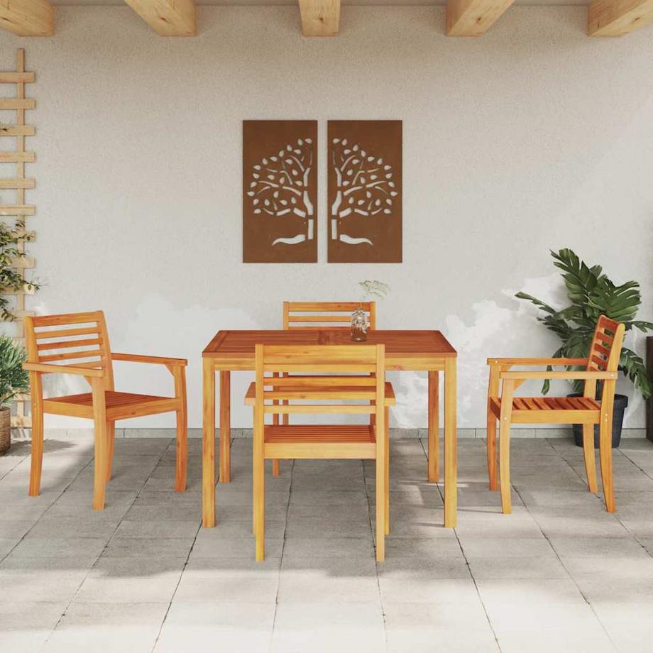 VidaXL Set da Pranzo per Giardino Legno massello di acacia  