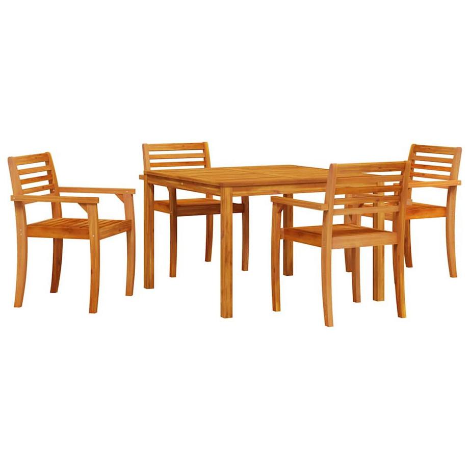 Ensemble de salle à manger pour jardin bois d'acacia massif