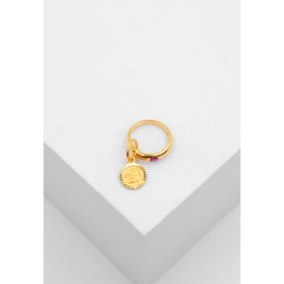 MUAU Schmuck  Anhänger Taufring Gelbgold 750 Rubin 