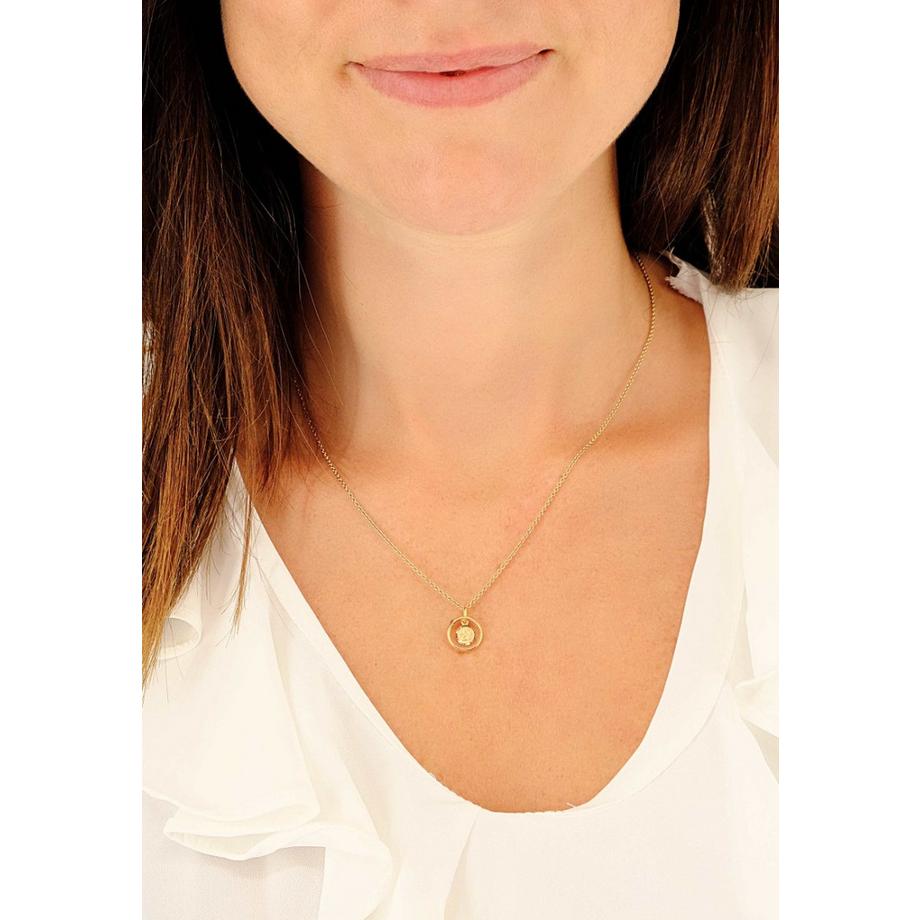 MUAU Schmuck  Anhänger Taufring Gelbgold 750 Rubin 