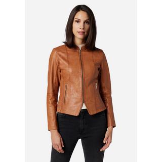 RICANO  Veste en cuir s Abigale, style classique en cuir d'agneau ultra doux 