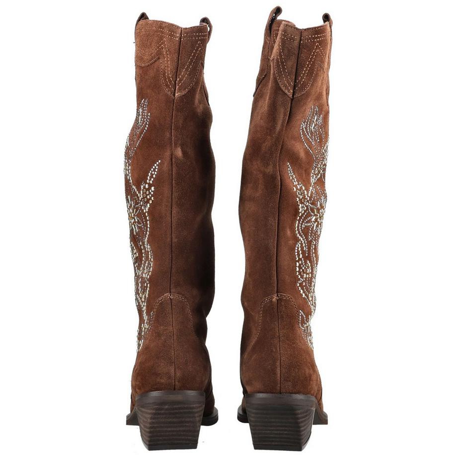 Alma En Pena Bottines Western avec surpiqûres décoratives  