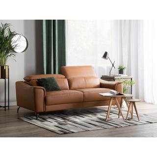 Beliani 3 Sitzer Sofa aus Echtleder Retro NARWIK  