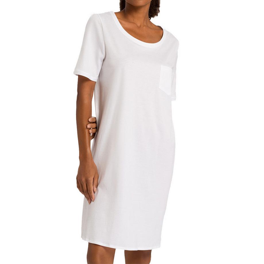 HANRO Cotton Deluxe Camicia da Notte Maniche Corte  