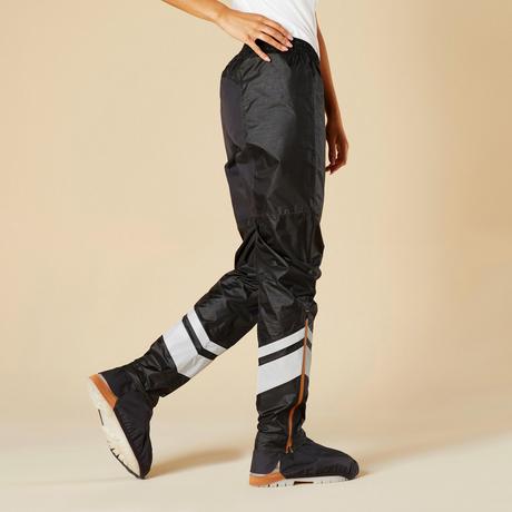 BTWIN  SURPANTALON PLUIE VELO VILLE 540 FEMME NOIR 