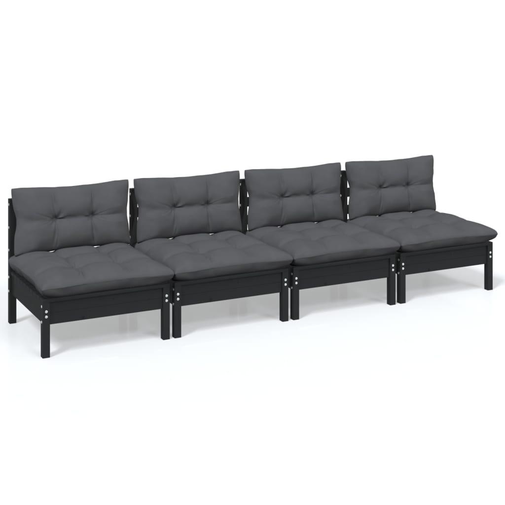 VidaXL 4-sitzer-gartensofa kiefernholz  