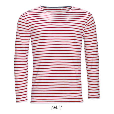 SOLS Marine Gestreiftes Langarm T-Shirt  