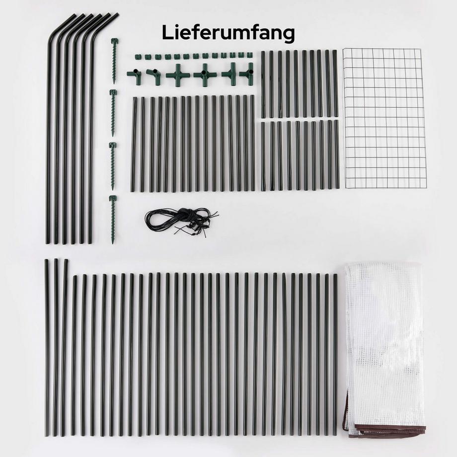 Arebos Serre en film plastique à 3 étages, Serre précoce 143 x 143 x 195 cm  