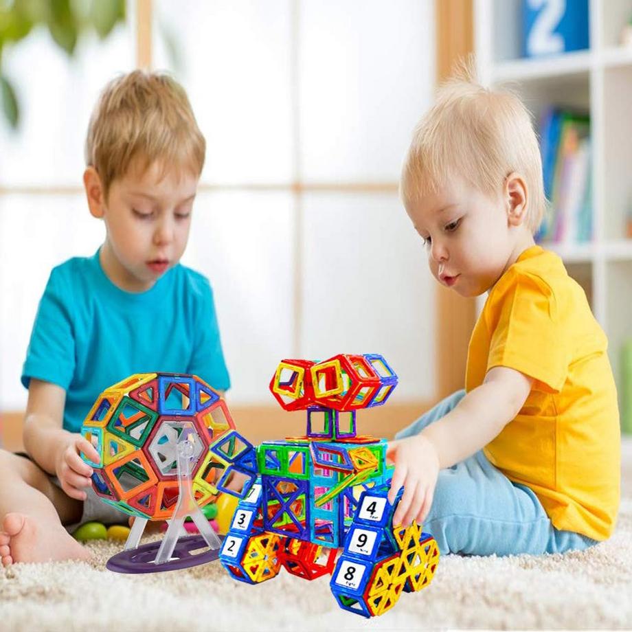 Activity-board  Blocs de construction magnétiques, 116 pièces Blocs de construction magnétiques Jouets magnétiques 