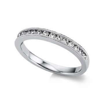 Mémoire-Ring 750/18K Weissgold Diamant 0.32ct.