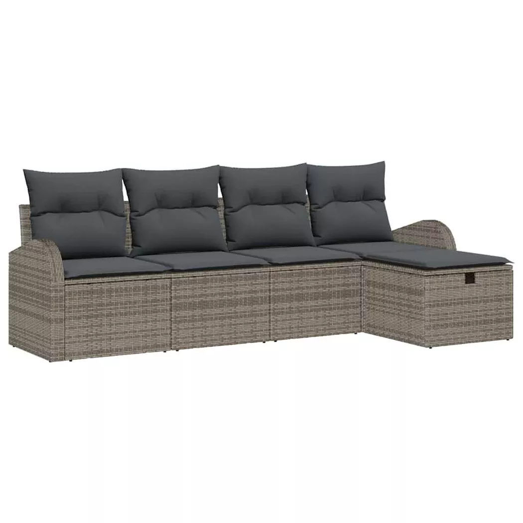 VidaXL - Arredamento da Giardino Polyrattan, One Size, Grigio