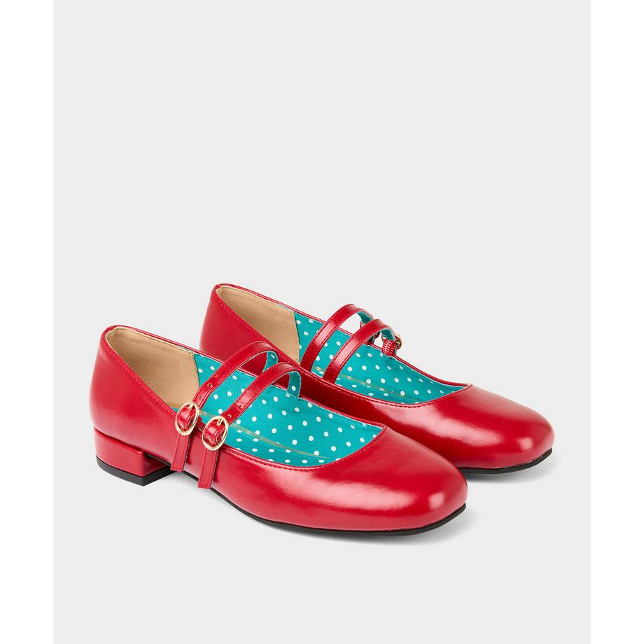 Joe Browns Chaussures Mary Jane Double Bride Doublure à Pois  