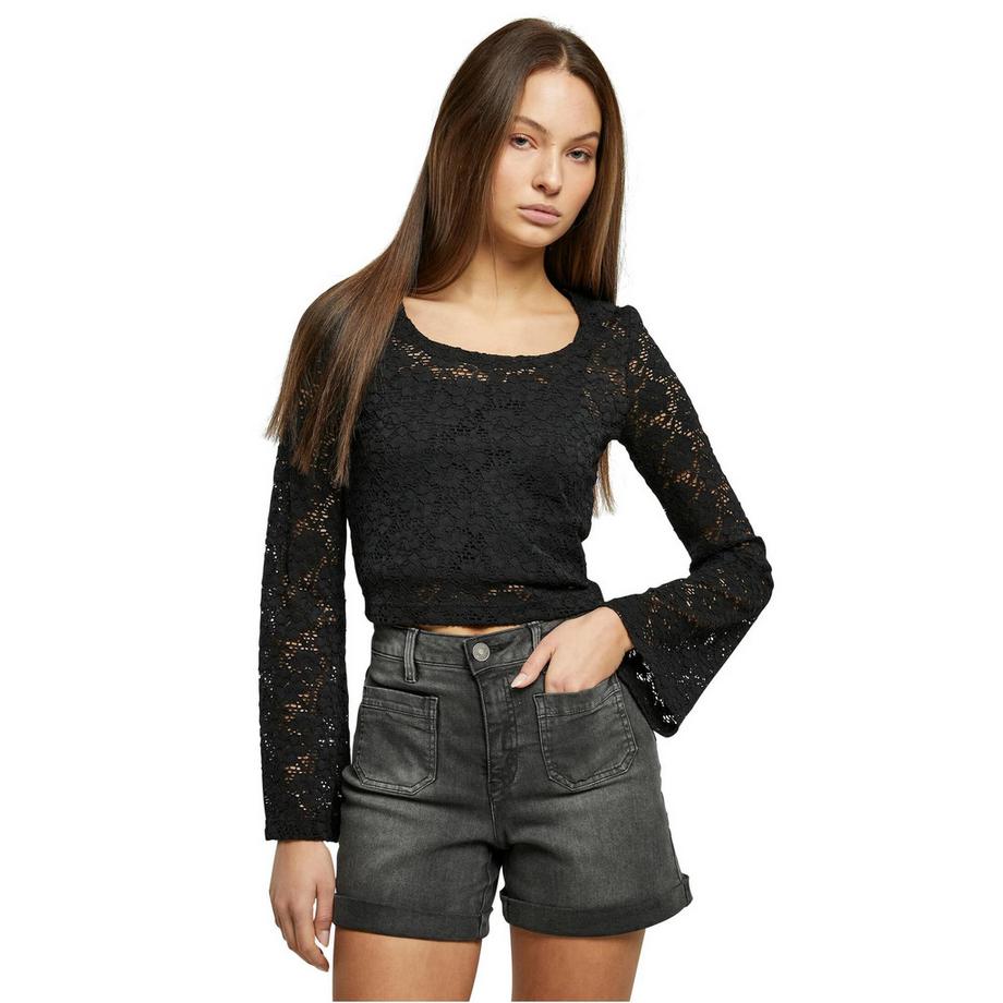 URBAN CLASSICS Blouse Dentelle Manches Longues  
