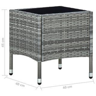VidaXL Table de jardin rotin synthétique  