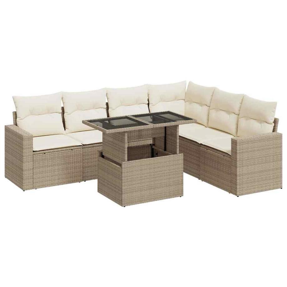 set di divani da giardino Polirattan